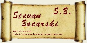 Stevan Bočarski vizit kartica